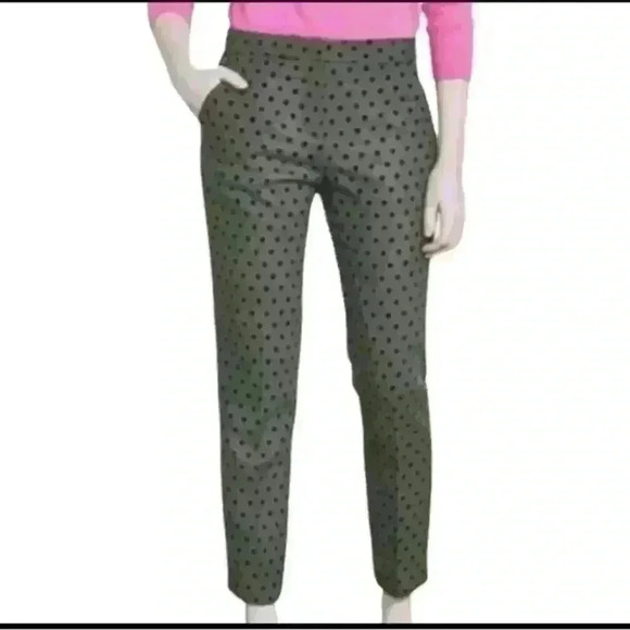 Boden Women’s Size 6L Gray Polkadot Wool Crop Slim Pants Career Straight‎ Leg - Picture 3 of 15